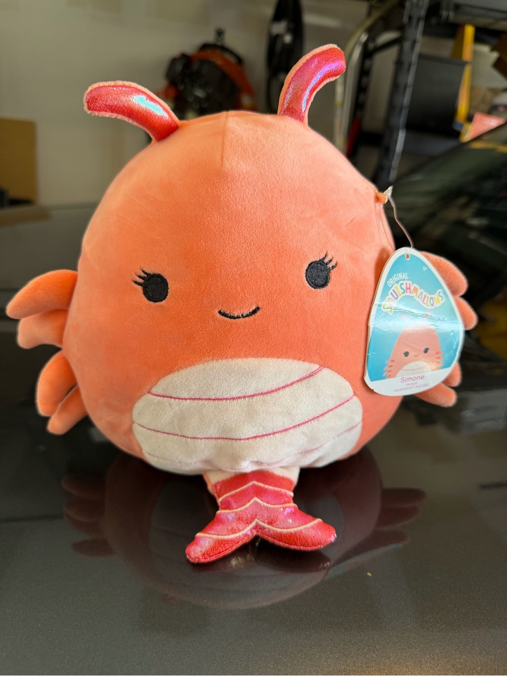 Squishmallows Simone Coral-Orange Mermaid Plush-NWT